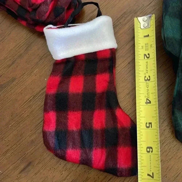 24 small stockings red/green/black 7” tall -NEW- - Picture 5 of 6